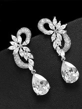 Missord Pear Cut Cubic Zirconia Drop Earrings