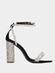 Rhinestone Chunky High Heels
