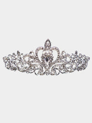 Pear Cut Stone Crown Wedding Headpieces
