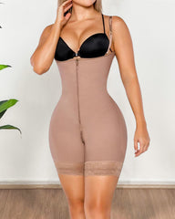 Zippered Tummy Control Butt Lifting Shapewear