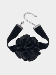 Serving Chic Style Rosette Flower Choker Necklace
