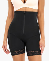 High-Rise Tummy-Controlling Front Zip Shaping Shorts