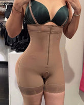 Front Zipper Strapless Body Shaper