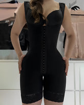Wide Strap Open Bust Hook and Eye Shapewear