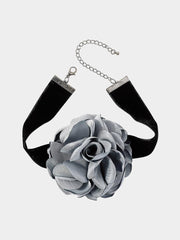 Serving Chic Style Rosette Flower Choker Necklace