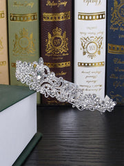 Pear Cut Stone Crown Wedding Headpieces