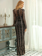 See-through Ripple Cocktail Dress