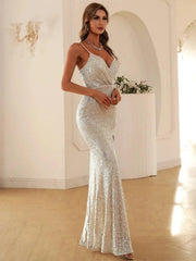 Spaghetti Sequin Cami Dress