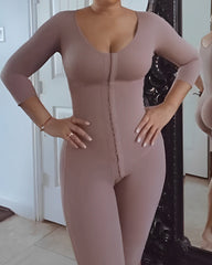 Mid-Length Sleeve Full Body Shaper with Bra