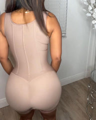 Cross Back Support Mid Length With Snap Button Shapewear