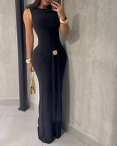 Slim Fit Backless Sleeveless Dress