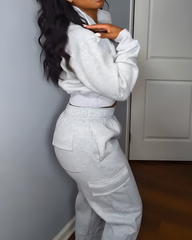 Slim Cargo Style Casual Set