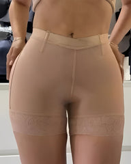 Seamless Lace Trim Butt Enhance Shaper Shorts