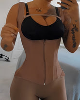 Open Bust Steel Bone Wide Strap Waist Trainer Vest