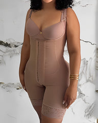 Open Bust Hip Shaping Hook-and-Eye Shapewear
