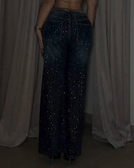 Sparkling Rhinestone Jeans