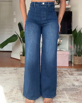 High-Elastic High-Waist Wide-Leg Pants