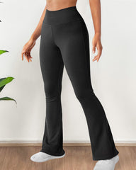Ribbed Wide-leg Flared Yoga Leggings