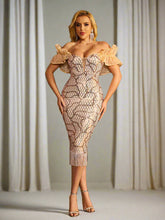 Tassel Midi Sequin Dress