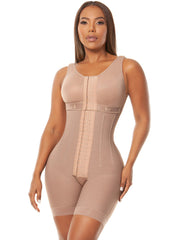 Cross Back Support Mid Length With Snap Button Shapewear
