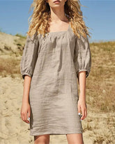 Square Neck Casual Dress