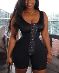 Hook And Eye Closure Tummy Control Breast Support Bodyshaper