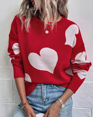 Love O-neck Knitted Sweater