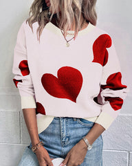 Love O-neck Knitted Sweater