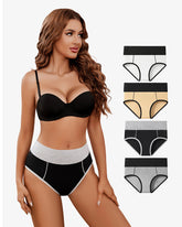 Cotton Hipster Panties High Waist Briefs