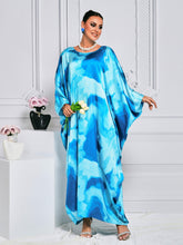 Cocoon Batwing Sleeve Tie-dye Dress