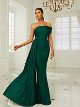 Draping Emerald Green Dress