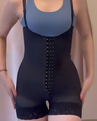 Lace-Trims Open-Chest Hip-Lifting Shapewear