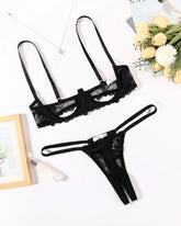 Lace Bra and Panty Underwire Lingerie Set