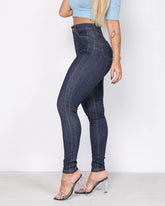 Double Side Stitched High Waisted Skinny Jeans