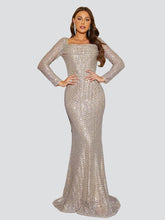Long Sleeve Sequin Mermaid Dress RA60033