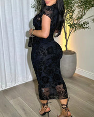 Sheer Mesh Bodycon Dress