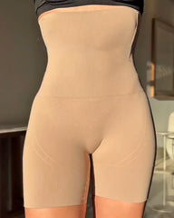 Seamless Abdominal Compression High-Waisted Shaper Shorts