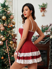 Christmas Dress V Neck Party Dress