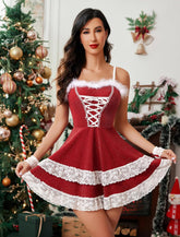 Christmas Dress V Neck Party Dress