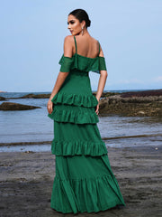 Ruffled Chiffon Vacation Dress