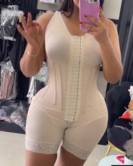Steel-Boned Tummy Compression Full-Body Sleeveless Shaper