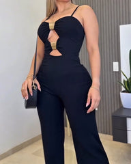 Cutout Wide-Leg Jumpsuit