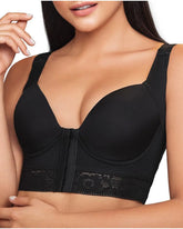 Back Support Front Hook Closure Full Cup Push Up Bra