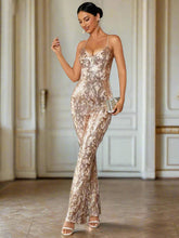 Deep V Neck Spaghetti Jumpsuits