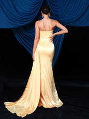 Corset Sleeveless Split Satin Dress