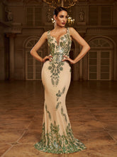 Sleeveless Mermaid Sequin Gown Dress