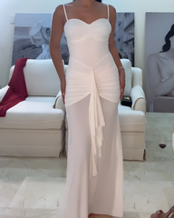 Mesh Slim Fit Slip Long Dress