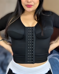 Mid-Length Sleeve Hook-and-Eye Shaping Bra