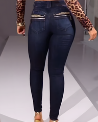 Rhinestone-Embellished Skinny Jeans