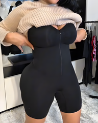 Seamless Front Zipper Tummy Control Full Body Shapewear